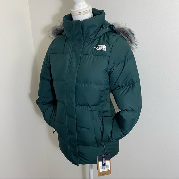 The North Face Women's Gotham Jacket Down Coat Dark Sage Green Sz XS BRAND NEW! - Picture 2 of 12